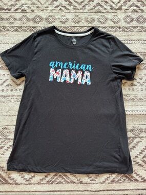 American Mama Graphic Tee - Black